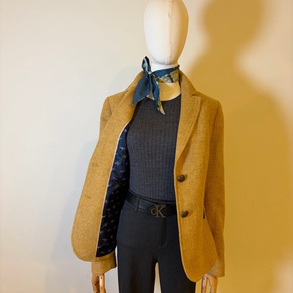 🏷️ Talbots Wool Blend Herringbone Blazer - Size 6 - NWOT - Picture 10 of 13